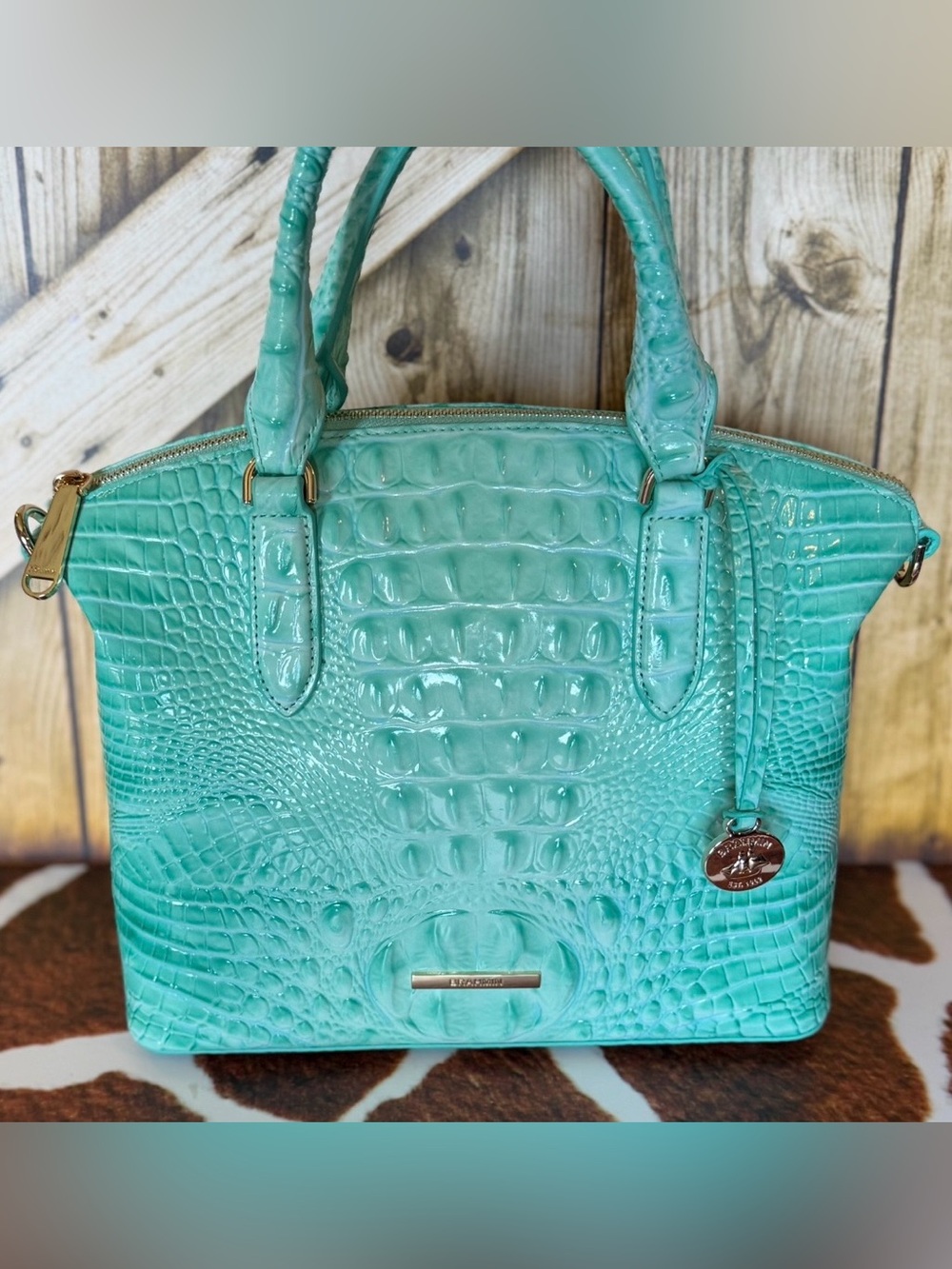 Brahmin Duxbury Satchel Jadeite Melbourne Leather BRAHMIN EXCLUSIVE COLOR